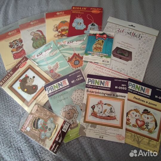 Лот: остатки от наборов для вышивания