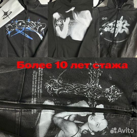 Печать на одежде, футболки, худи, вышивка