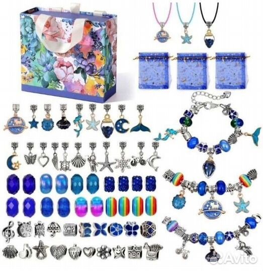 Набор для создания украшений для девочки. Браслеты