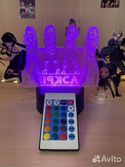 Black Pink 3d ночник с пультом управления