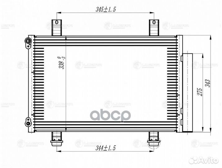 Конденсер suzuki swift 05- 1.2/1.3 lrac2462 luzar