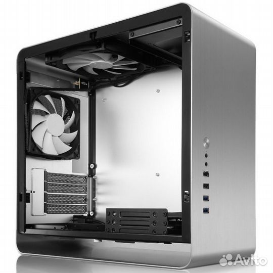 Корпус jonsbo UMX3W Silver без бп, боковая панель