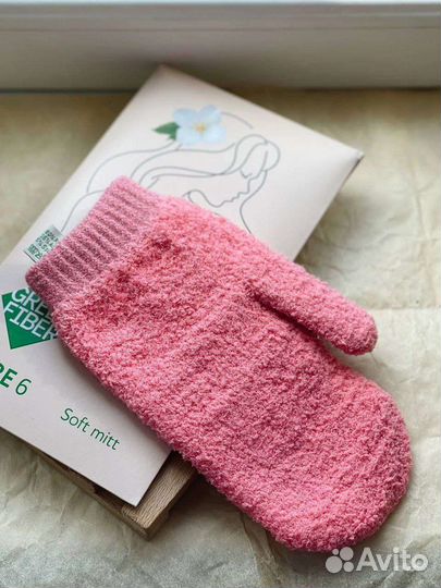 Варежка для умывания, спонж, варежка-спонж