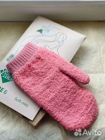 Варежка для умывания, спонж, варежка-спонж