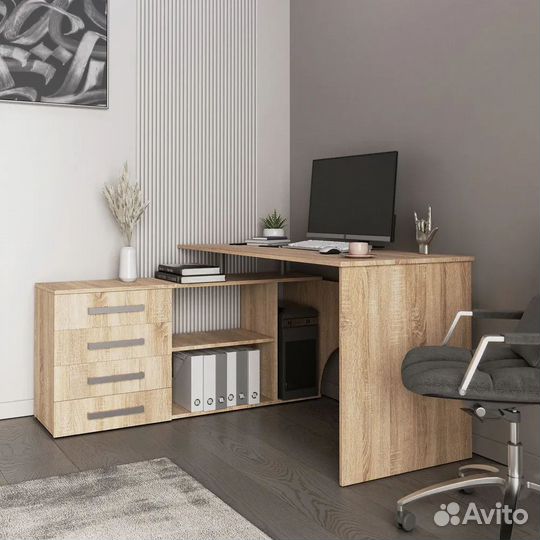 Стол компьютерный Алькор дуб сонома новый