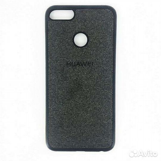 Чехол накладка для Samsung с тканевой вставкой