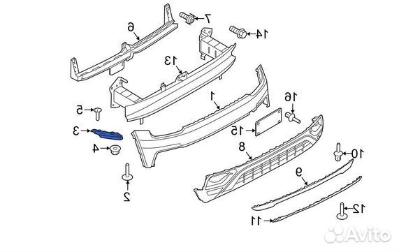 В наличии Кронштейн переднего бампера правый