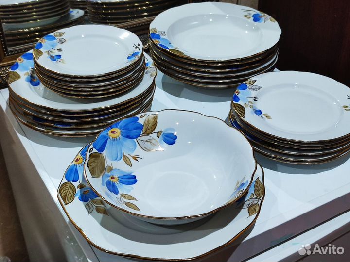 Столовый сервиз Синий цветок Дулево