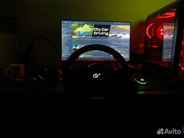 Игровой руль logitech driving force gt