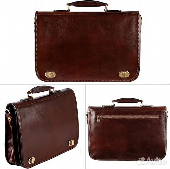 Портфель Italian Full Grain Leather Laptop Bag
