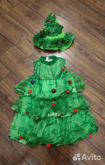 Костюм елки для девочки 134 прокат