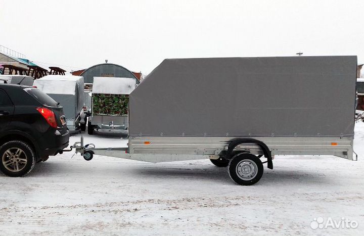 Прицеп 3.7х1.5х1.5 R13 с тентом 