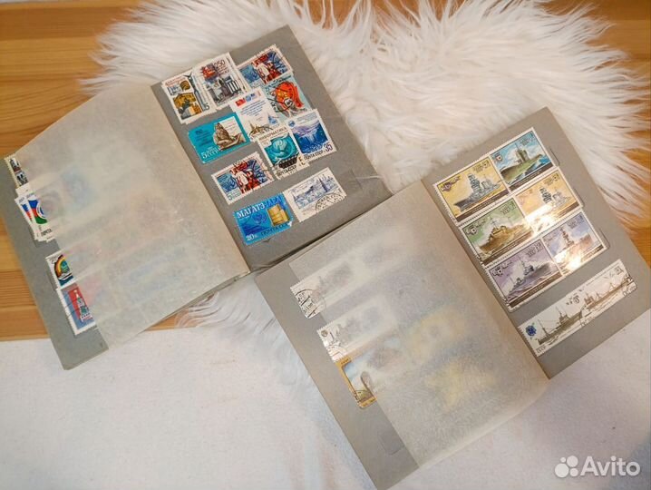 Кляссер в с марками 70-80 годов 2 альбома марок