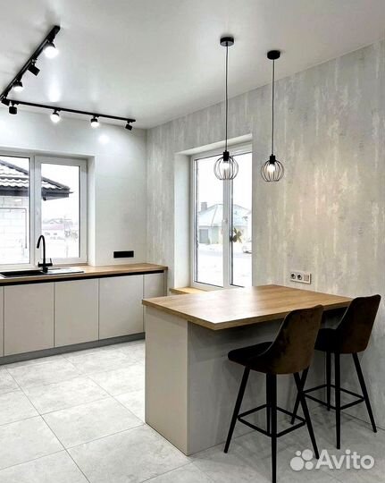 Кухонный гарнитур угловой на заказ с островом