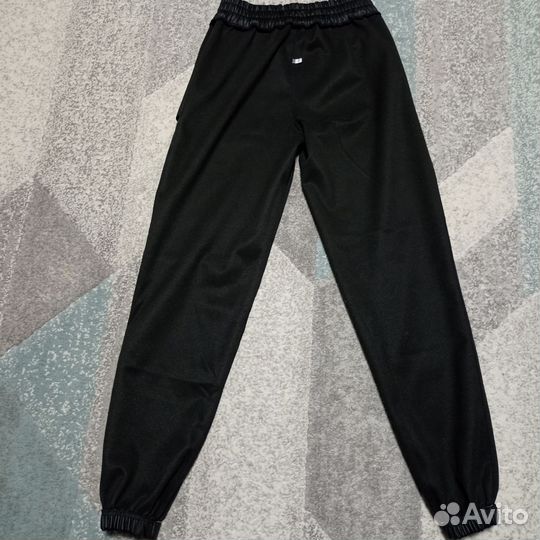 Кожаные брюки женские 46