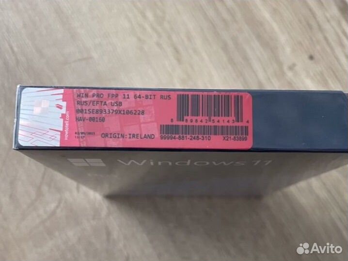 Windows 11 pro box (коробка) HAV 00160 rus eng
