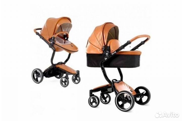 Коляска 2 в 1 Foo foo эко кожа
