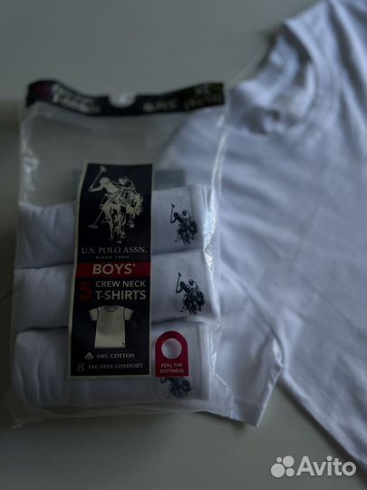 Футболка белая для мальчика u.s.polo assn 158