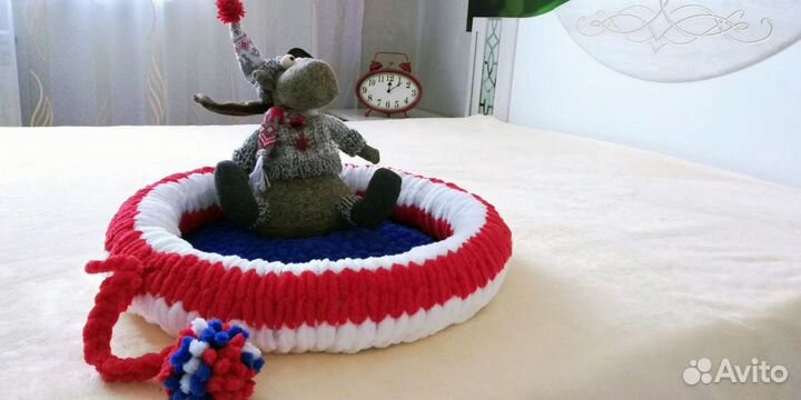 Эксклюзивная вязаная лежанка для кошки, собаки, ру