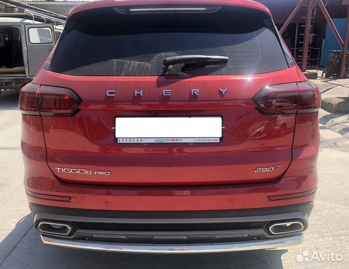 Защита заднего бампера Chery Tiggo 8 Pro 2021