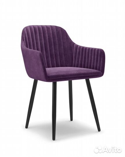 Стулья для гостиной мягкие / Стул бордовый велюр