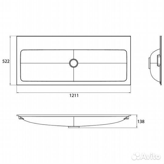 Emco Vanity units Раковина 120х52.2 см, 1 отв., цв