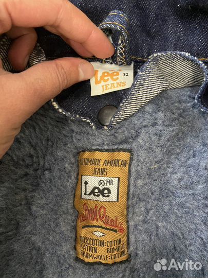 Джинсовая куртка с мехом Lee винтаж