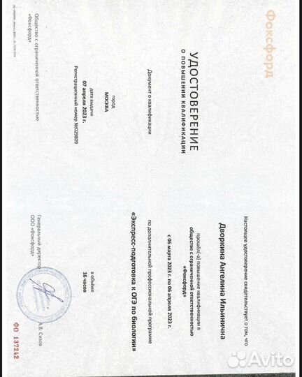 Репетитор по биологии/анатомии