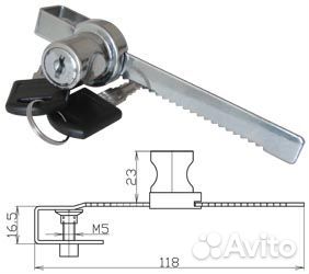Замок крокодил 140мм 010213