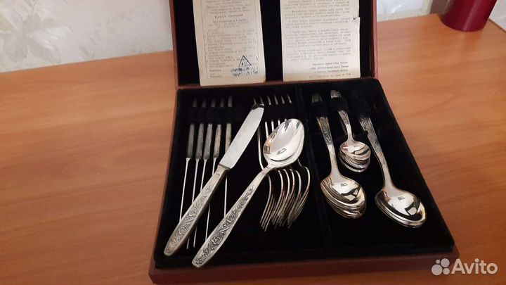 Набор столовых приборов мельхиор СССР