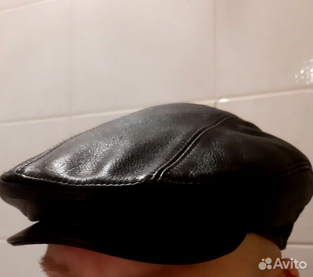 Кепка мужская кожаная