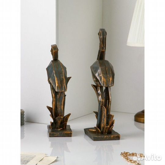 Набор фигур 'Фламинго', полистоун, 42 см, 2 шт, се