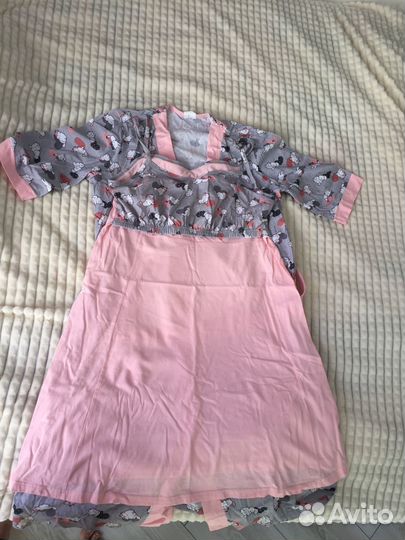 Комплект халат и сорочка в роддом