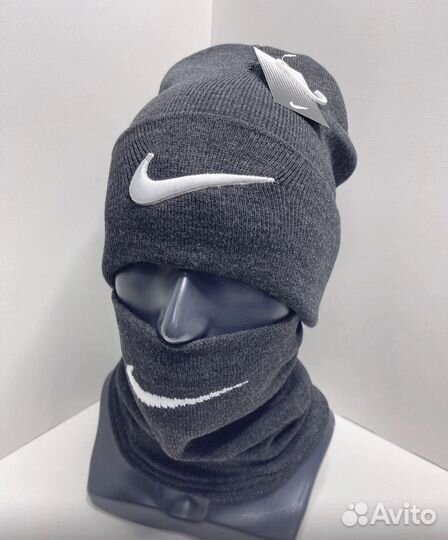 Шапка + снуд (шарф) Nike осень зима