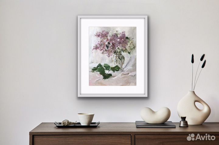 Картина маслом сирень
