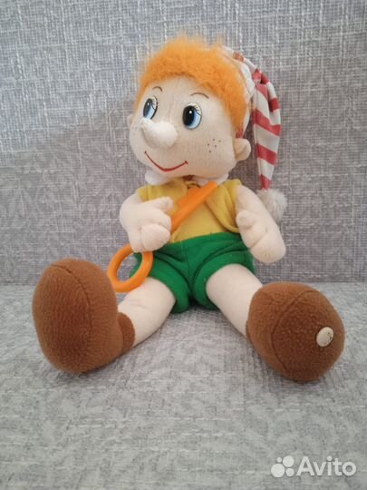 Детские игрушки буратино,слоник,пингвин,собачка