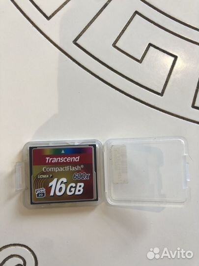 Карта памяти CF Transcend 16 гб, 600X, TS16GCF600