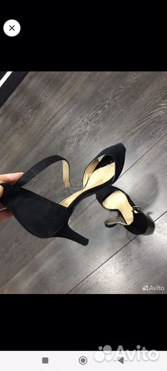 Босоножки женские туфли 39 размер замша бу