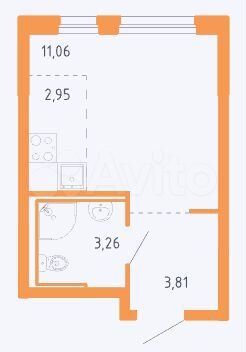 Квартира-студия, 21,1 м², 15/17 эт.