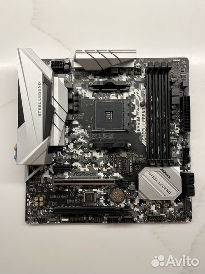 Материнская плата Asrock b450m steel legend