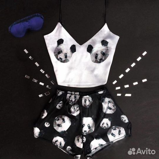 Пижама шелковая Панда