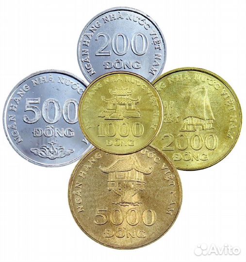 Набор монет Вьетнама, выведенных из обращения