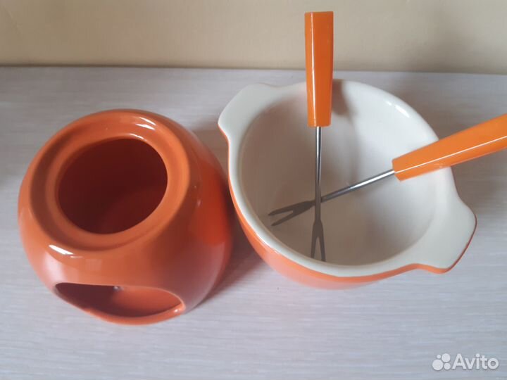 Новый набор для фондю. Керамика со шпажками