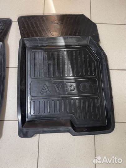 Ковры передние резиновые Шевроле Авео Т250(06