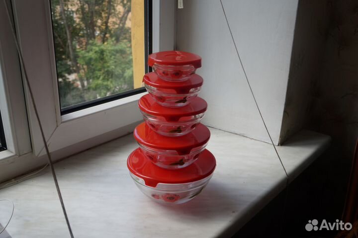 Новые наборы стеклянных мисок-салатников