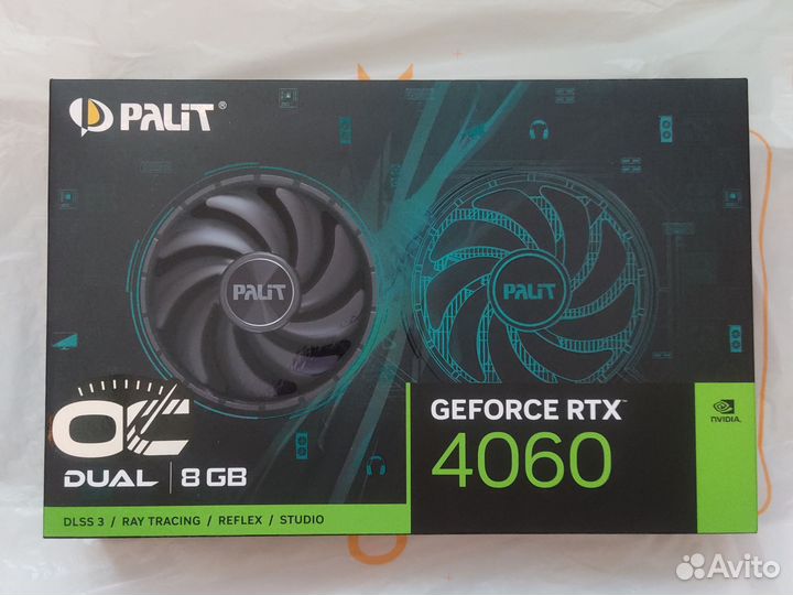 Новая видеокарта palit geforce RTX4060dual OC 8Gb