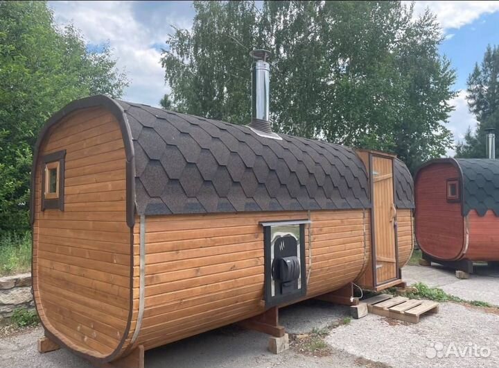 Баня бочка квадро под ключ с гарантией