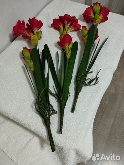 Искусственные цветы букет 3 ветки