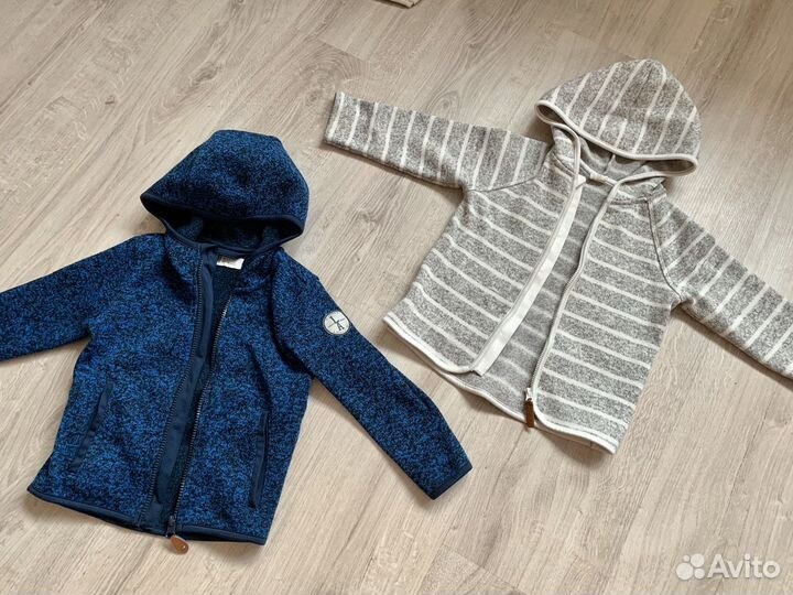 Кофта флис на замке с глубоким капюшоном H&M