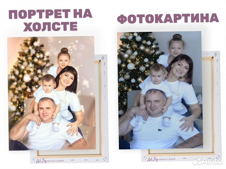 Портрет на холсте по фото